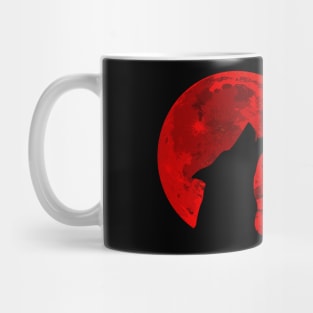 Blood Moon Wolf Mug